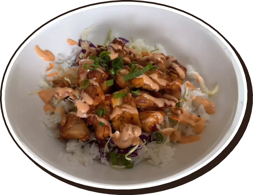 Bol de pollo bang bang (bang bang chicken)