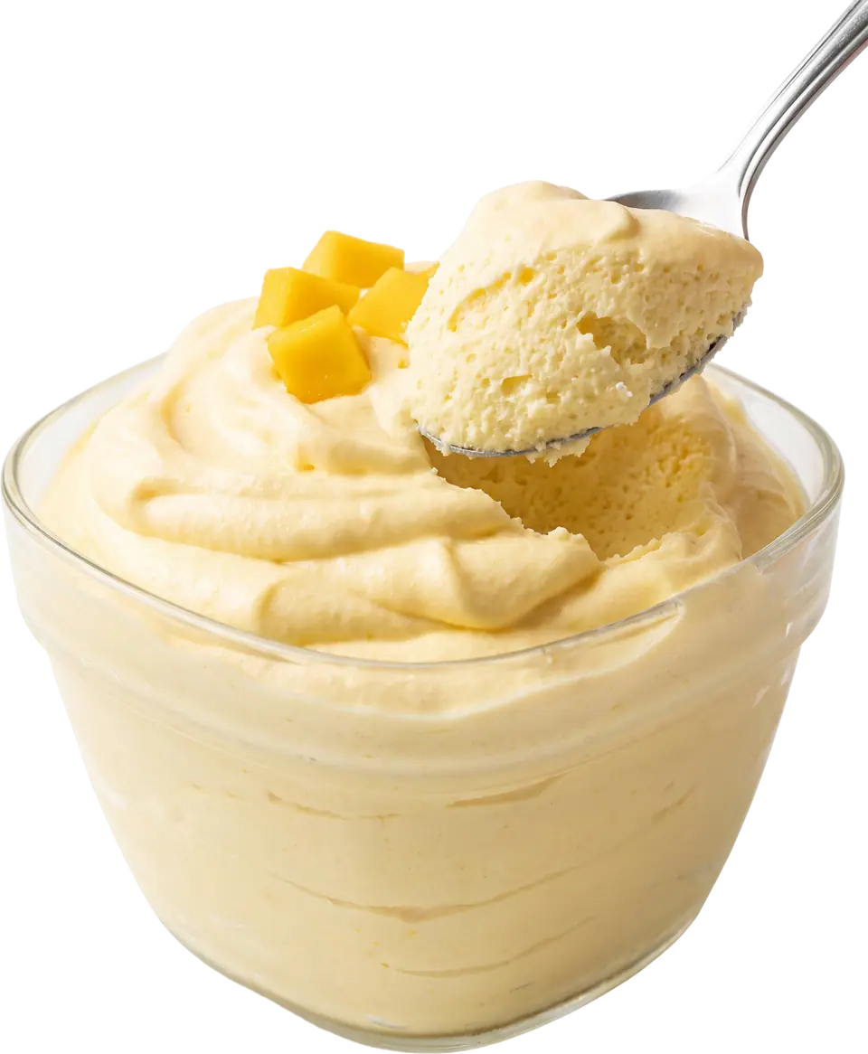 Mousse helada de mango